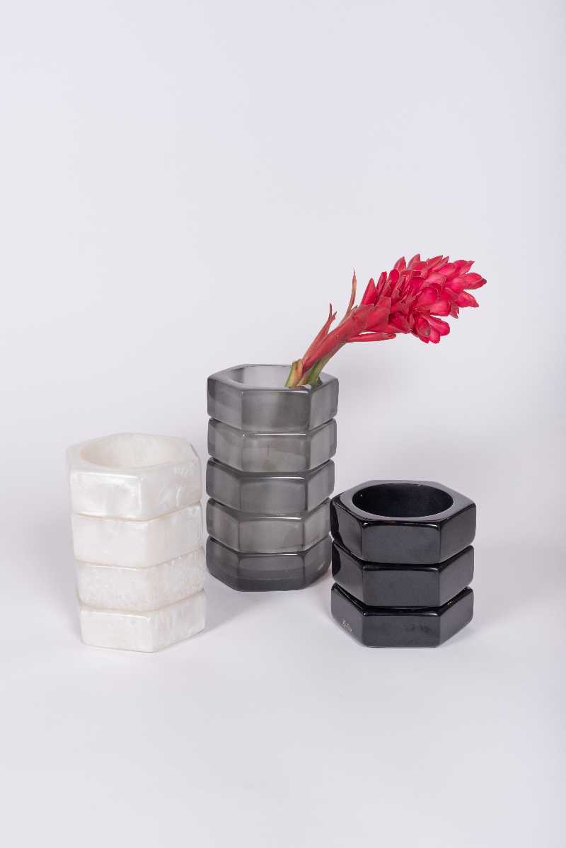 TRIO DE VASOS EME RETO RUELAS -DIMITRI LOCIKS