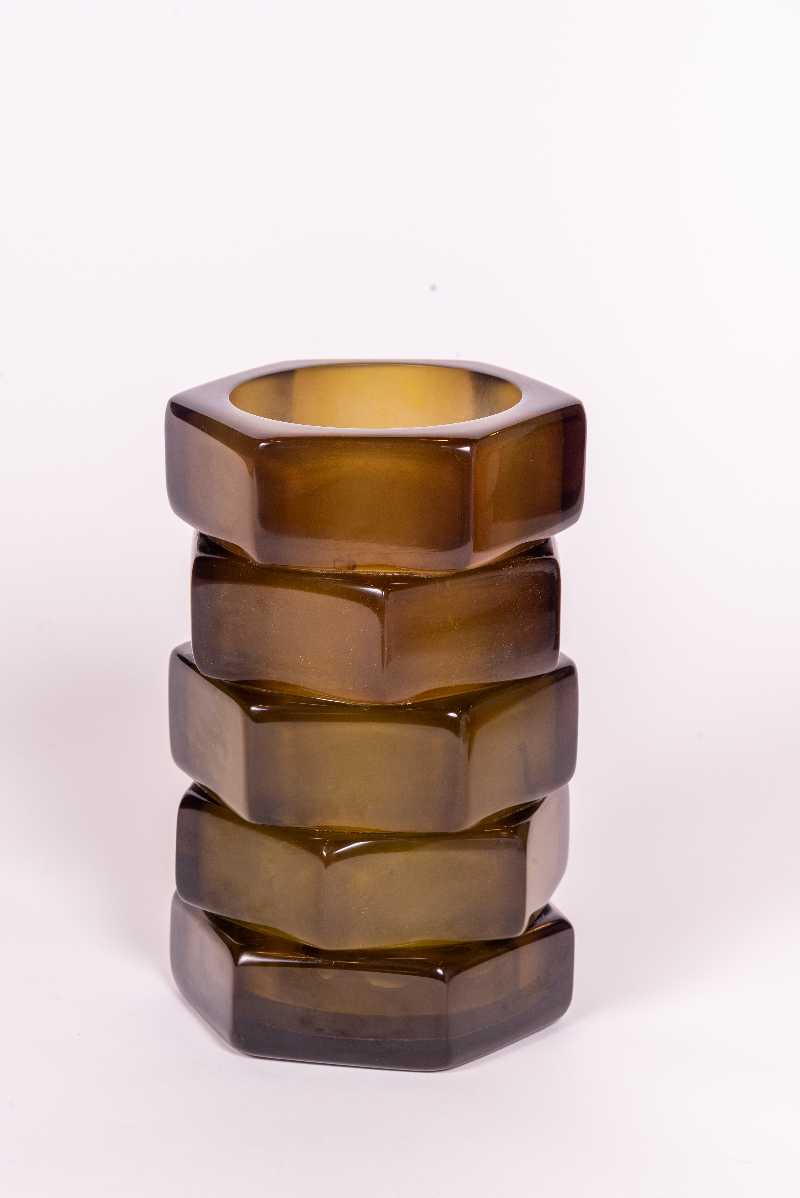 VASO EME ALTERNADO 5 RUELAS -DIMITRI LOCIKS-Ø14X23(h) CM